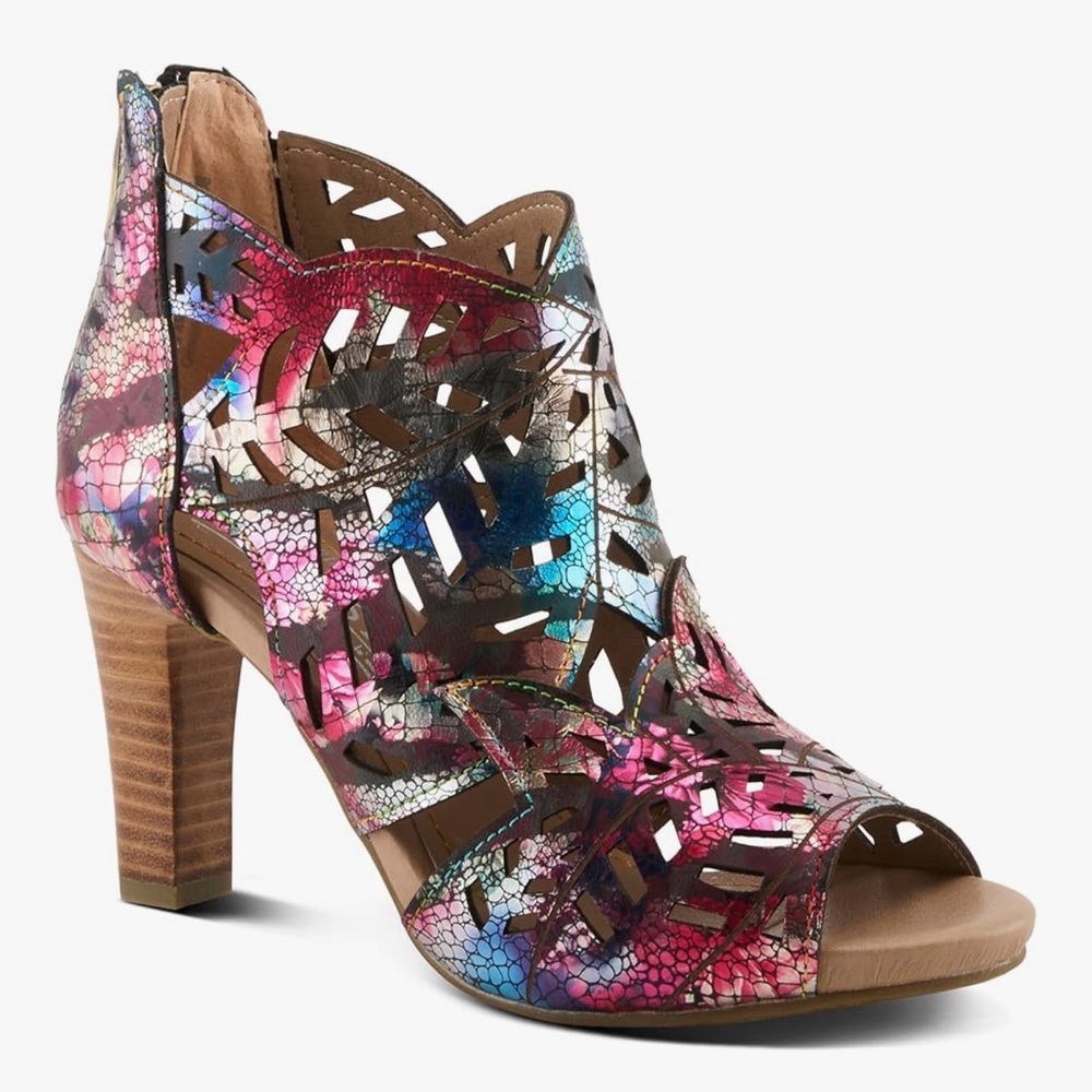 Beautiful NWTIB Spring Step L'Artiste Women's Amora Pump Sz 5.5–6 Fuschia Multi
